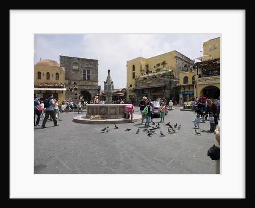 Greek Isle Rhodes, People at fountain by Assaf Frank